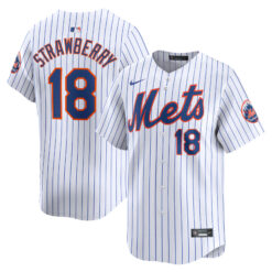 Darryl Strawberry New York Mets White Home Limited Jersey - All Stitched