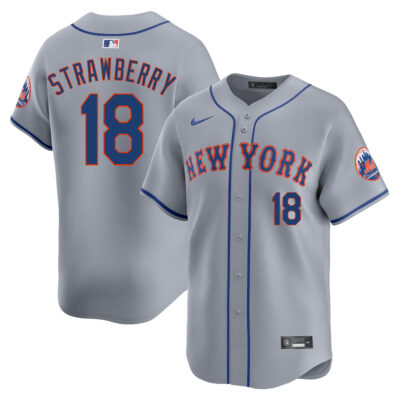 Darryl Strawberry New York Mets Grey Road Limited Jersey - All Stitched