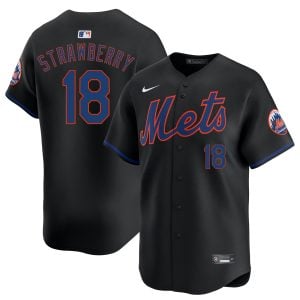 Darryl Strawberry New York Mets Black Alternate Limited Jersey - All Stitched