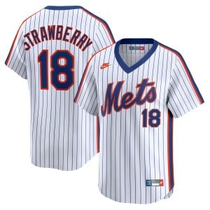 Darryl Strawberry New York Mets White Cooperstown Collection Limited Jersey - All Stitched