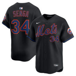 Kodai Senga New York Mets Black Alternate Limited Jersey - All Stitched