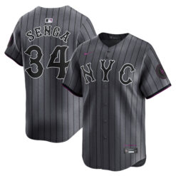 Kodai Senga New York Mets Dark Grey City Connect Limited Jersey - All Stitched