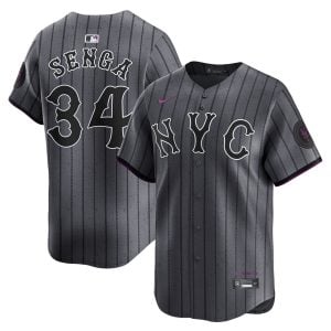 Kodai Senga New York Mets Dark Grey City Connect Limited Jersey - All Stitched