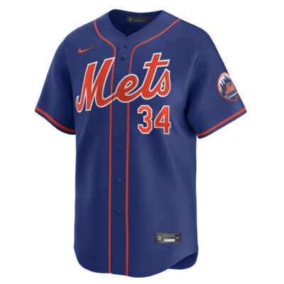 Alternative view of Kodai Senga Kanji New York Mets Royal Blue Alternate Limited Jersey - All Stitched