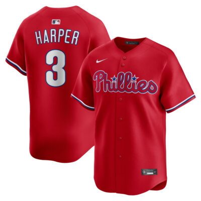 Bryce Harper Philadelphia Phillies Red Alternate Limited Jersey - All Stitched