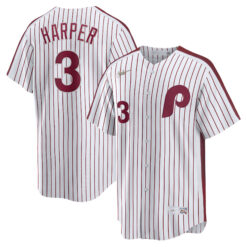 Bryce Harper Philadelphia Phillies White Cooperstown Limited Jersey - All Stitched