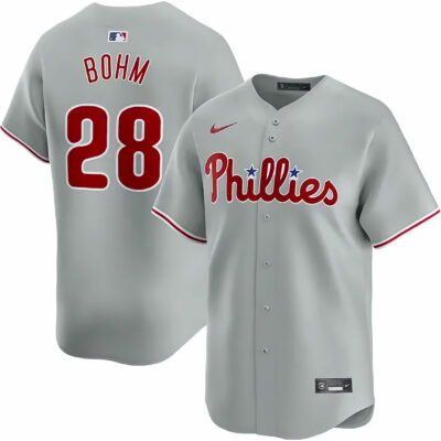 Alec Bohm Philadelphia Phillies Grey Road Limited Jersey - All Stitched