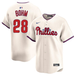 Alec Bohm Philadelphia Phillies Cream Alternate Limited Jersey - All Stitched