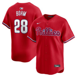 Alec Bohm Philadelphia Phillies Red Alternate Limited Jersey - All Stitched