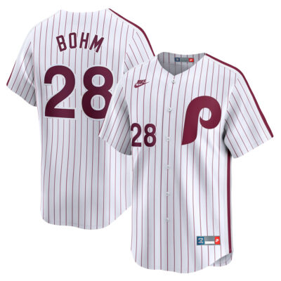 Alec Bohm Philadelphia Phillies White Cooperstown Limited Jersey - All Stitched
