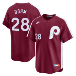 Alec Bohm Philadelphia Phillies Red Cooperstown Limited Jersey - All Stitched