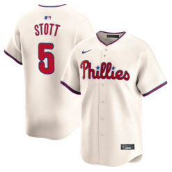 Bryson Stott Philadelphia Phillies Cream Alternate Limited Jersey - All Stitched