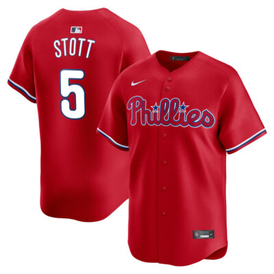 Bryson Stott Philadelphia Phillies Red Alternate Limited Jersey - All Stitched