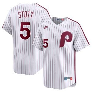 Bryson Stott Philadelphia Phillies White Cooperstown Limited Jersey - All Stitched