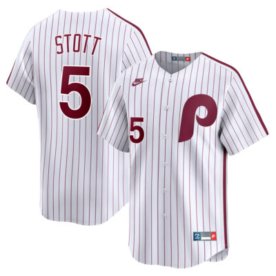 Bryson Stott Philadelphia Phillies White Cooperstown Limited Jersey - All Stitched