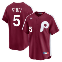 Bryson Stott Philadelphia Phillies Red Cooperstown Limited Jersey - All Stitched