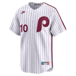 Alternative view of JT Realmuto Philadelphia Phillies White Cooperstown Limited Jersey - All Stitched