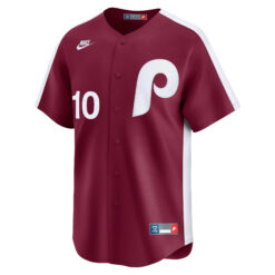 Alternative view of JT Realmuto Philadelphia Phillies Red Cooperstown Limited Jersey - All Stitched