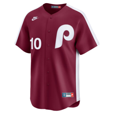 Alternative view of JT Realmuto Philadelphia Phillies Red Cooperstown Limited Jersey - All Stitched