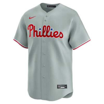 Alternative view of Kyle Schwarber Philadelphia Phillies Grey Road Limited Jersey - All Stitched