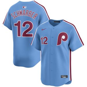 Kyle Schwarber Philadelphia Phillies Light Blue Alternate Limited Jersey - All Stitched