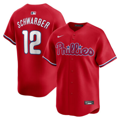 Kyle Schwarber Philadelphia Phillies Red Alternate Limited Jersey - All Stitched