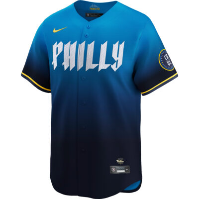 Alternative view of Kyle Schwarber Philadelphia Phillies Navy City Connect Limited Jersey - All Stitched