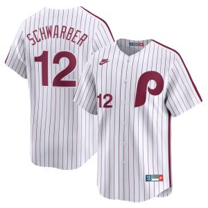 Kyle Schwarber Philadelphia Phillies White Cooperstown Limited Jersey - All Stitched