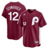 Kyle Schwarber Philadelphia Phillies Red Cooperstown Limited Jersey - All Stitched