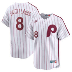 Nick Castellanos Philadelphia Phillies White Cooperstown Limited Jersey - All Stitched