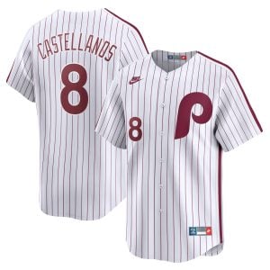 Nick Castellanos Philadelphia Phillies White Cooperstown Limited Jersey - All Stitched
