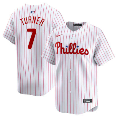 Trea Turner Philadelphia Phillies White Home Limited Jersey - All Stitched