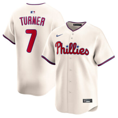 Trea Turner Philadelphia Phillies Cream Alternate Limited Jersey - All Stitched