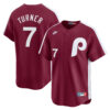 Trea Turner Philadelphia Phillies Red Cooperstown Limited Jersey - All Stitched