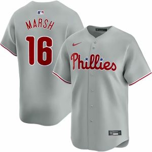 Brandon Marsh Philadelphia Phillies Grey Road Limited Jersey - All Stitched