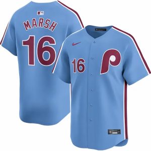 Brandon Marsh Philadelphia Phillies Light Blue Alternate Limited Jersey - All Stitched
