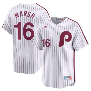 Brandon Marsh Philadelphia Phillies White Cooperstown Limited Jersey - All Stitched