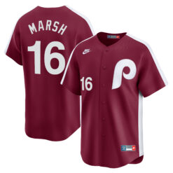 Brandon Marsh Philadelphia Phillies Red Cooperstown Limited Jersey - All Stitched