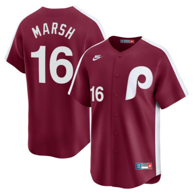 Brandon Marsh Philadelphia Phillies Red Cooperstown Limited Jersey - All Stitched