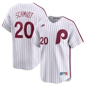 Mike Schmidt Philadelphia Phillies White Cooperstown Limited Jersey - All Stitched