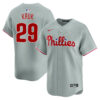 John Kruk Philadelphia Phillies Grey Road Limited Jersey - All Stitched