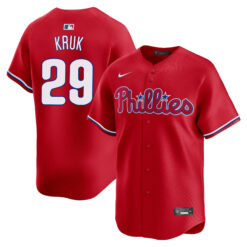 John Kruk Philadelphia Phillies Red Alternate Limited Jersey - All Stitched