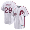 John Kruk Philadelphia Phillies White Cooperstown Limited Jersey - All Stitched