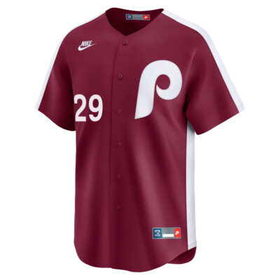 Alternative view of John Kruk Philadelphia Phillies Red Cooperstown Limited Jersey - All Stitched