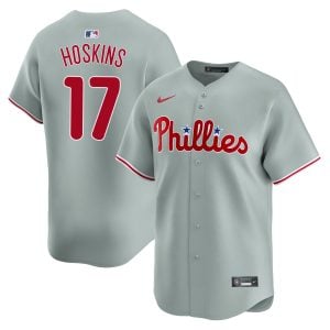 Rhys Hoskins Philadelphia Phillies Grey Road Limited Jersey - All Stitched