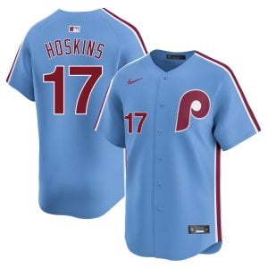 Rhys Hoskins Philadelphia Phillies Light Blue Alternate Limited Jersey - All Stitched