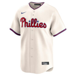 Alternative view of Rhys Hoskins Philadelphia Phillies Cream Alternate Limited Jersey - All Stitched