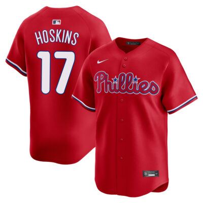 Rhys Hoskins Philadelphia Phillies Red Alternate Limited Jersey - All Stitched
