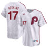 Rhys Hoskins Philadelphia Phillies White Cooperstown Limited Jersey - All Stitched