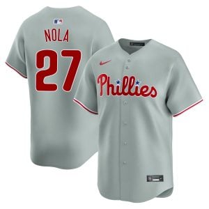 Aaron Nola Philadelphia Phillies Grey Road Limited Jersey - All Stitched